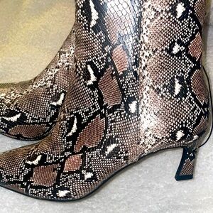 Snakeskin Ankle Boots